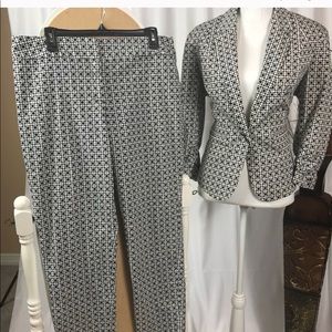 CATO Black and White 2 pc printed suit